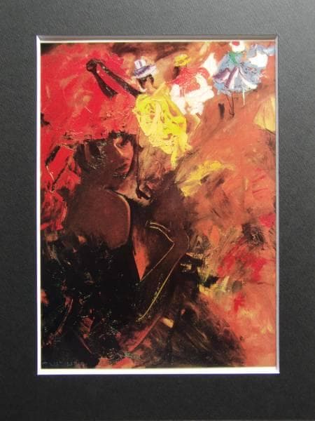 鶴岡義雄、ムーラン・ルージュ、希少限定大判画集画、新品額装付 鶴岡義雄作品を卸価格で販売しています！
