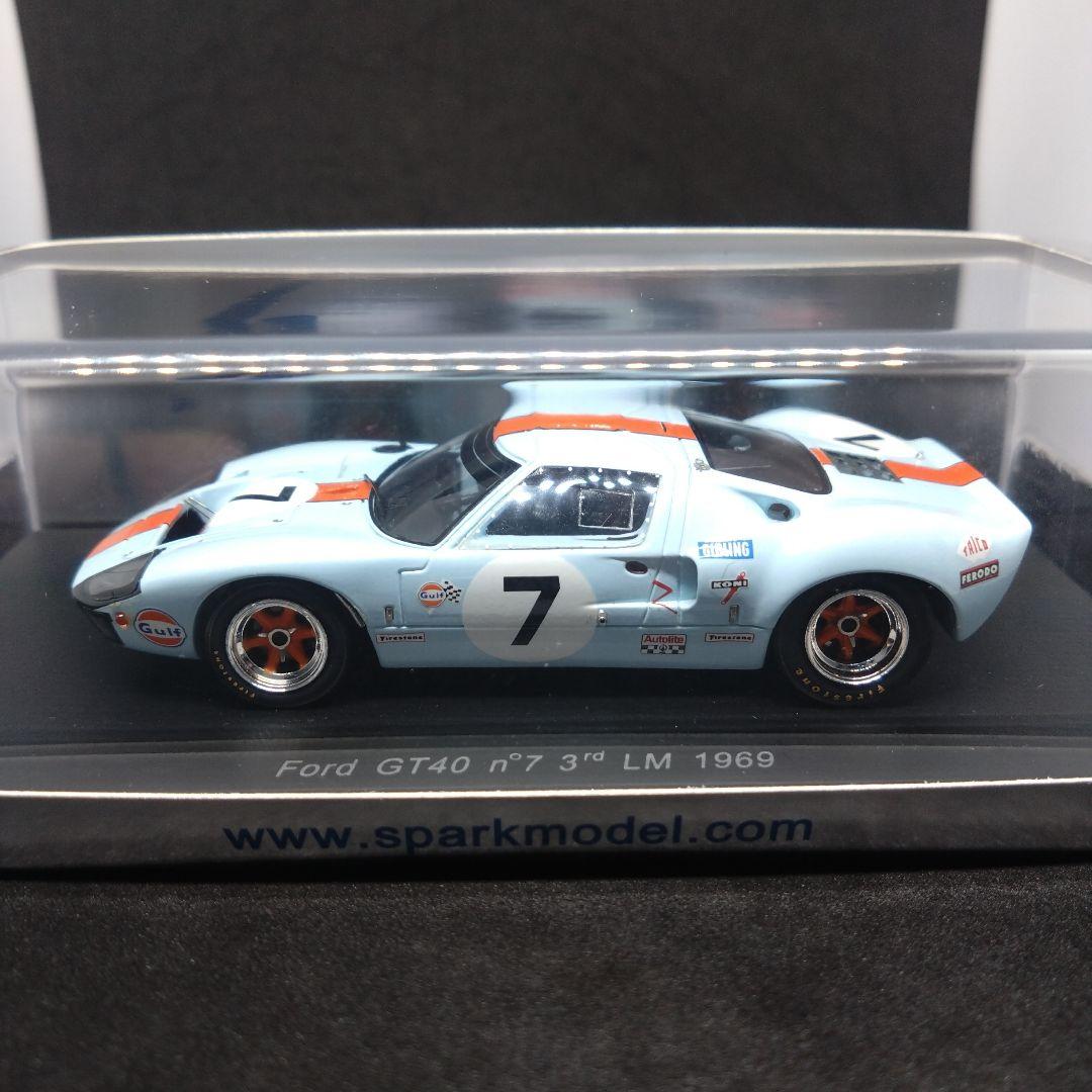 スパーク 1/43 フォード GT40 1969 ル・マン24時間 3位 ガルフ スパーク 1/43 フォード GT40 ルマン 24h 1969 Winner No.6 43LM69