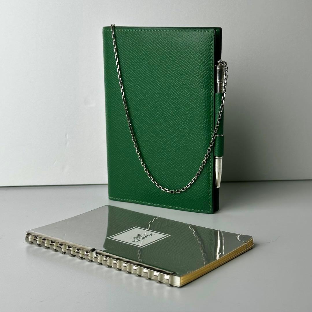 エルメス　手帳カバー　美品 HERMES（エルメス） 手帳カバー レザー ボルドー タグホイヤー刻