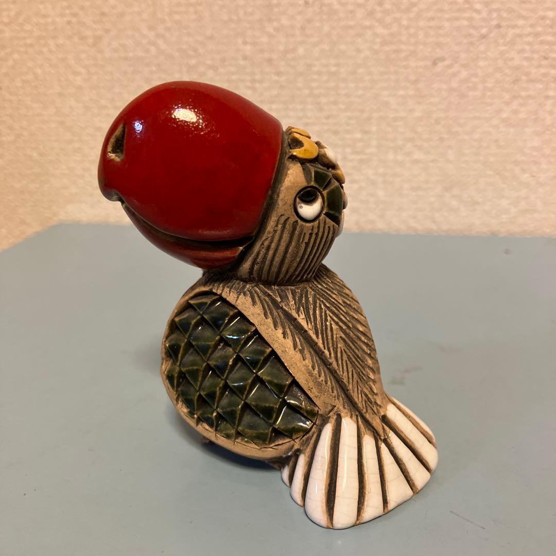 ウルグアイ土産リンコナダ鳥人形オブジェ美品 ArtesaniaRinconada