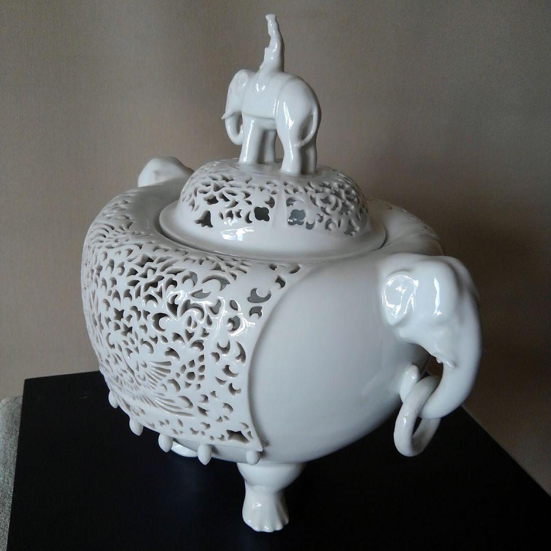 杉原一壺作 白磁大香炉 美術品・アンティーク・コレクション