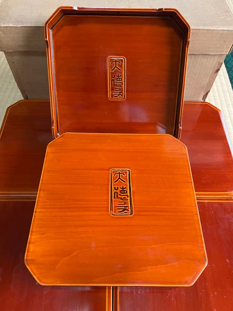 茶道具 漆器 大徳寺 重箱5個セット ①【USED】 Yahoo!オークション -「大徳寺重」(アンティーク、コレクション) の