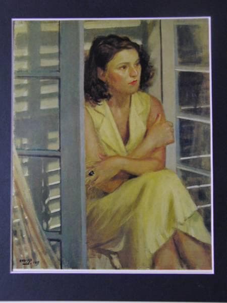 小磯良平、【窓辺】、希少な限定額装用画集画、新品高級額 額装付、状態良好 Yahoo!オークション - 小磯良平 「婦人像」 希少な額装用画集より 新品