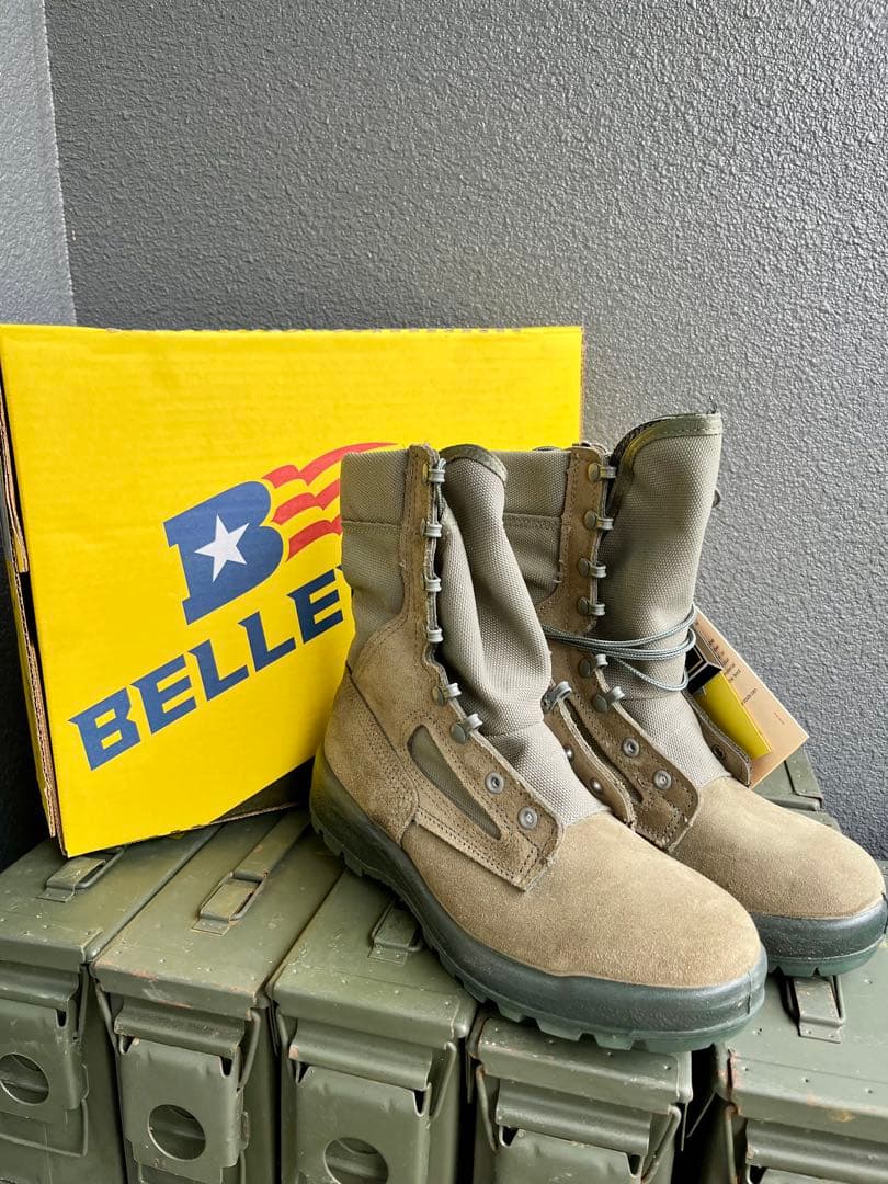 米軍放出新品Belleville コンバットブーツ8.5WF 実物 美品 USA製 BELLEVILLE 実物 米軍 ホットウェザー コンバットブーツ