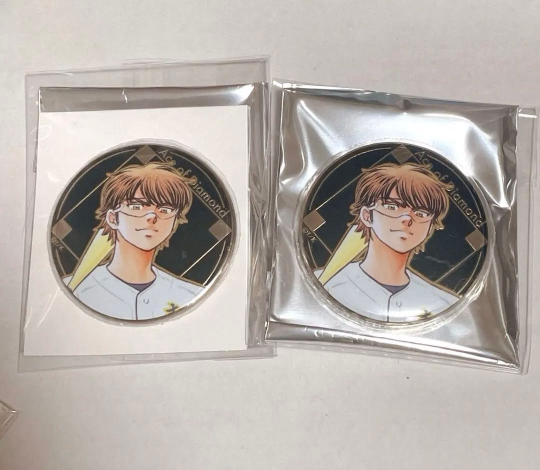 ダイヤのA 大原画展　ランダムメタル缶バッジ　御幸一也　2点セット 予約 03/18 発送予定】 原作 ダイヤのA actII コレクション缶バッジ