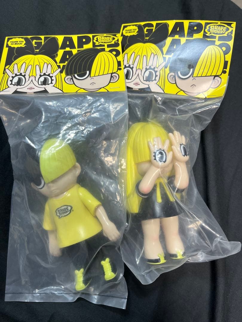 GRAPE BRAIN　にぎるちゃん　のりくん　ソフビ　フィギュア　黄色 新品 GRAPE BRAIN Qにぎるちゃん ソフビ フィギュア 未開封3BOX