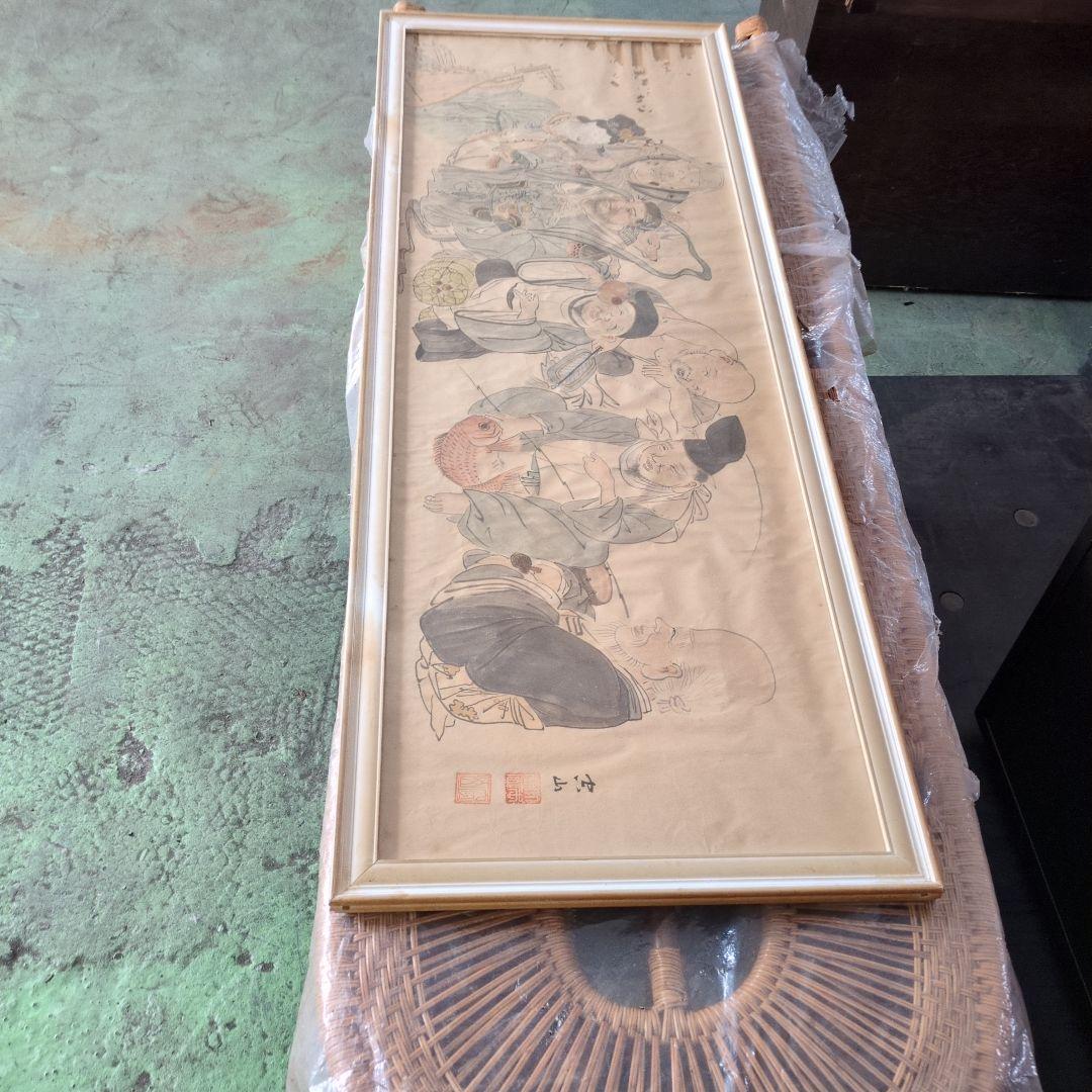 日本画縦40cmX横106cmX厚み2cm 上村松園 作品 「清韻」 額装 壁掛け インテリア【ポイント5％還元中