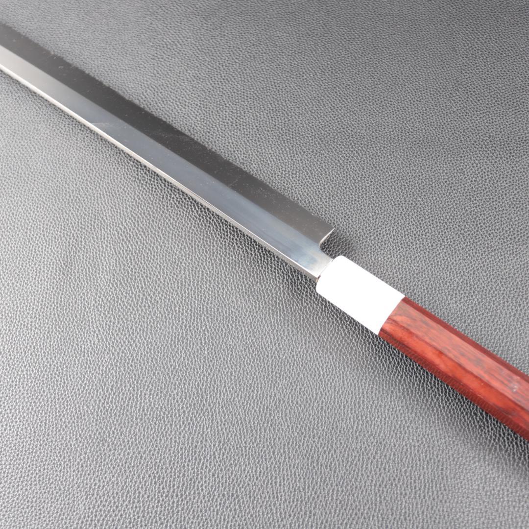 梵静刃物マグロ包丁刃渡700mm鏡面仕上げ 刺身包丁反りスネークウッド柄