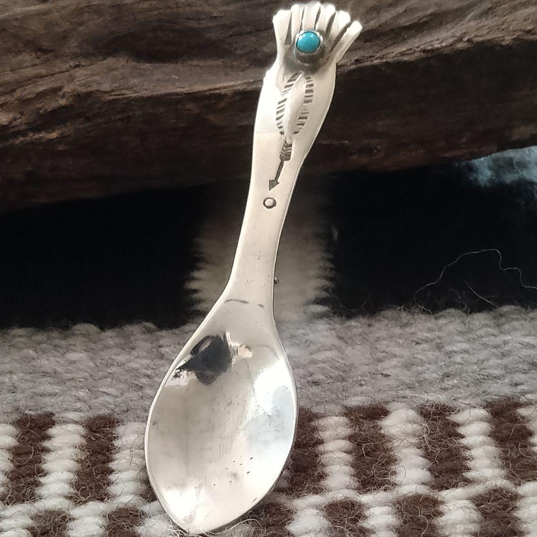 カトラリー(スプーン等) Vintage Fred Harvey Navajo Spoon Brooch Two Fred Harvey Era Navajo Forks Stamped Sterling Silver and