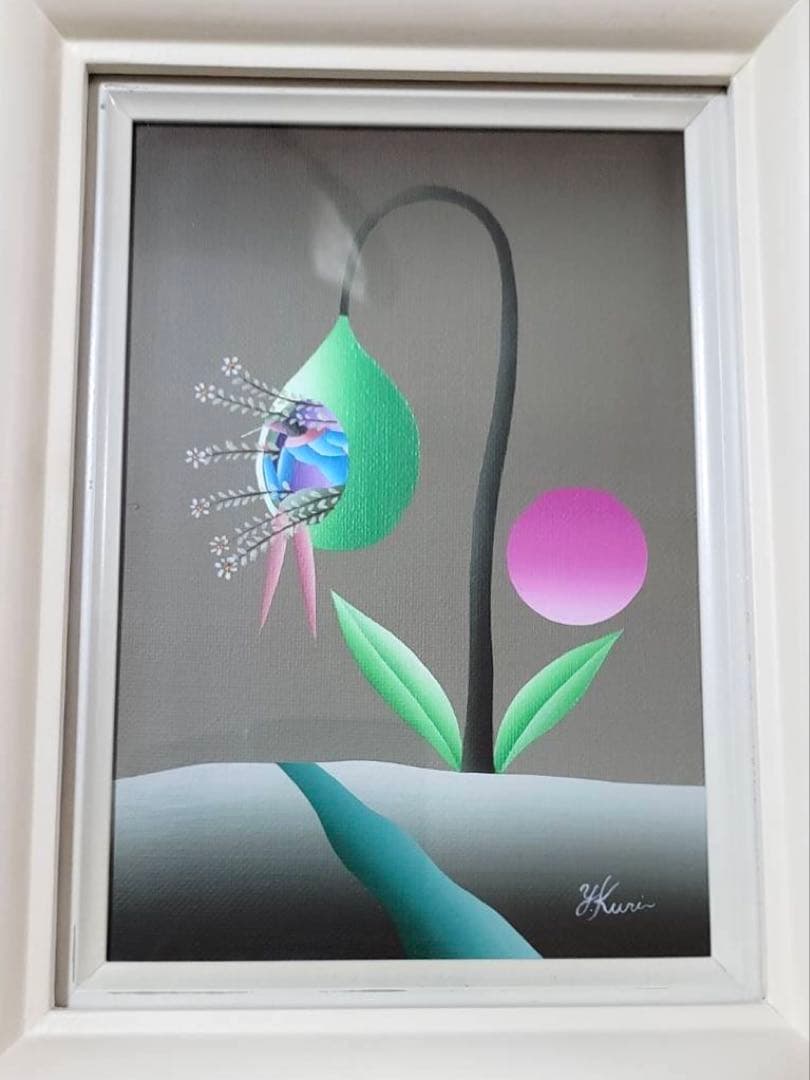久里洋ニ　原画　本物　レア　アクリル　有名　31.5cm×38cm 絵　壁掛け