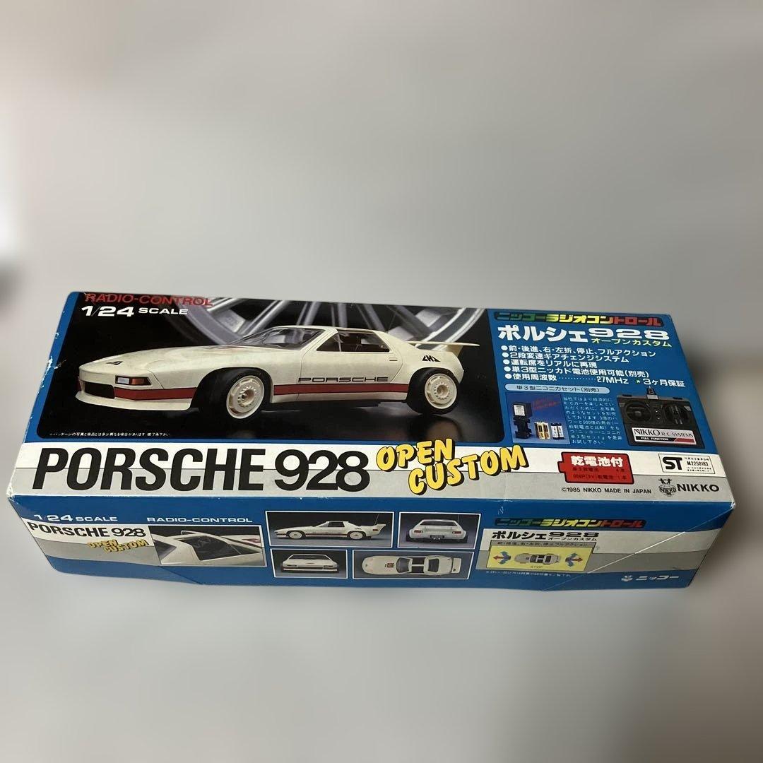 1/24スケール　NIKKO ポルシェ928オープンカスタム　ラジコン Vintage 1985 Nikko Japan 1/24 Porsche 928 Open Custom NMIB Taiyo
