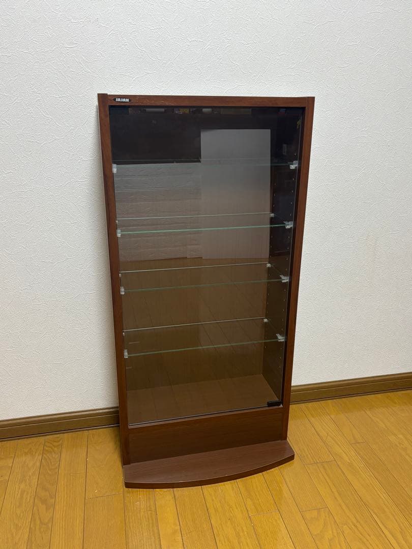 JAJAN ブラウン ガラス ディスプレイケース コレクション 充英アートJAJANコレクションラック幅833mm汎用285mm奥行 ハイタイプ