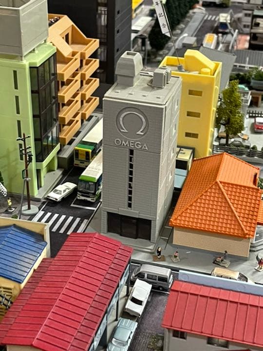 Nゲージ☆鉄道模型☆ジオコレに☆オメガビル☆ミニチュア☆住宅模型