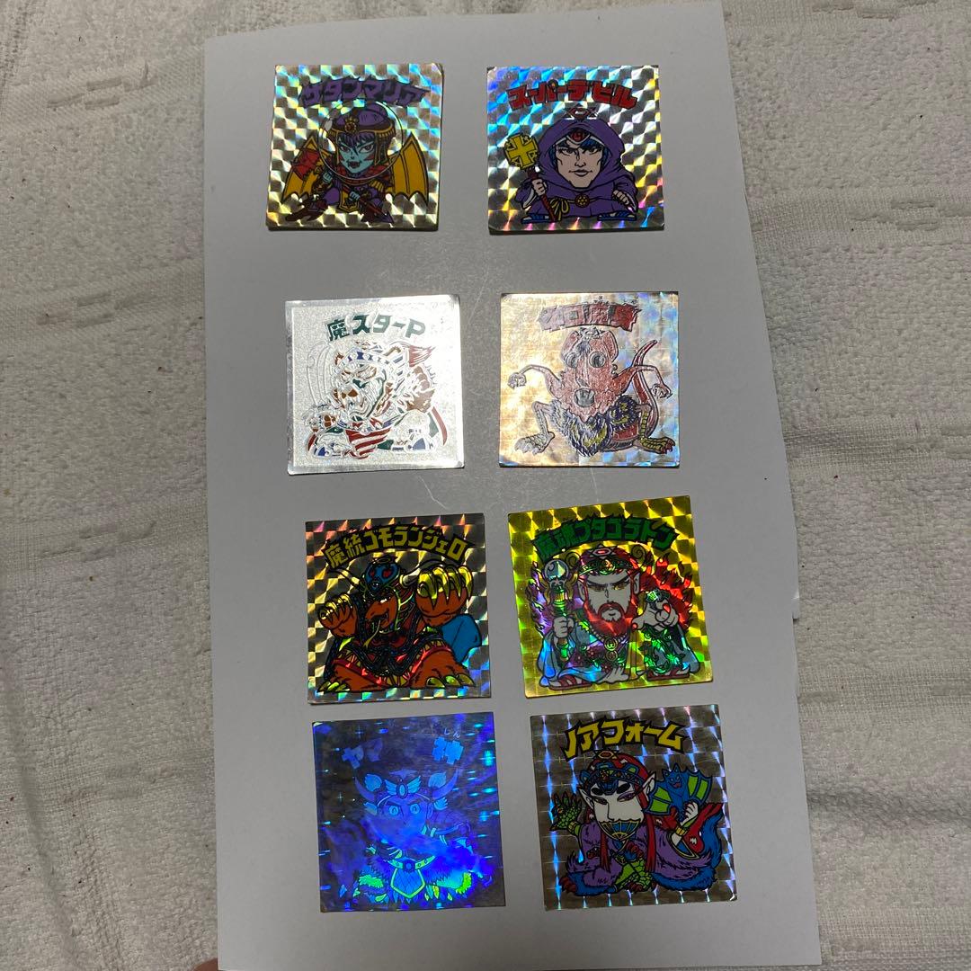 昔流行った旧ビックリマンチョコキンキラボスカード8枚です。何方かにお譲りします。 悪魔VS天使 40周年記念商品 第1弾！なつかし消費を加速させる、80年代