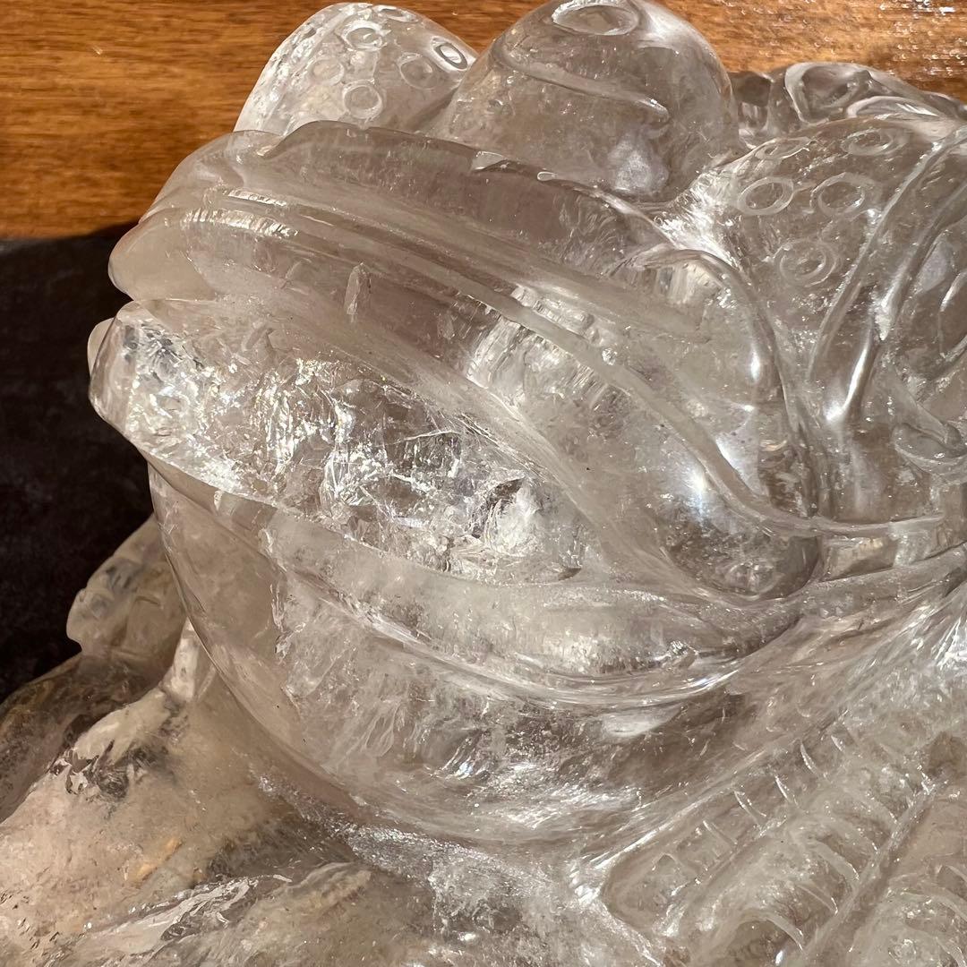 ✨富を招く至高の霊獣✨レインボー ライトニング水晶 三脚蟾蜍 金蟾