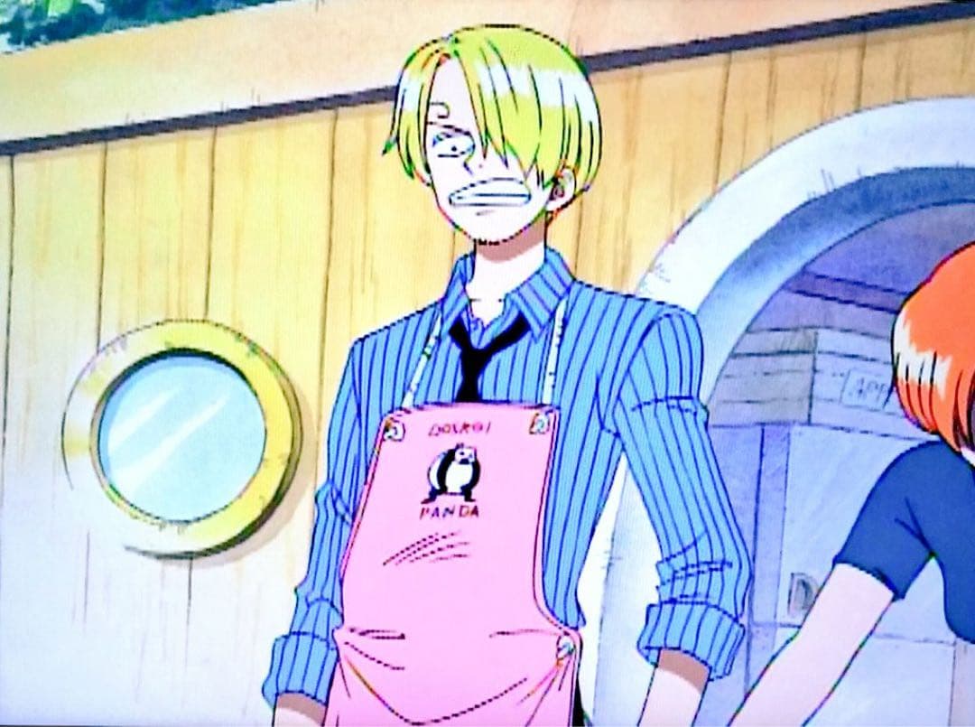希少 廃盤品 アニメ ONEPIECE サンジ エプロン どすこいパンダ - メルカリ
