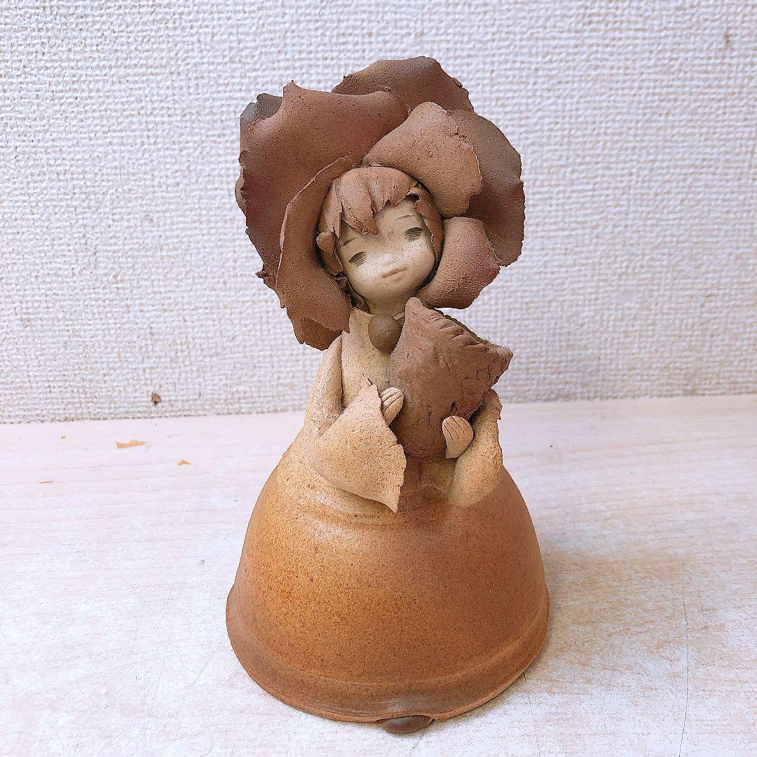 N*g様 ②竹内祥子 陶器作品 陶人形 森の精 薔薇の花 ビスクドール アンティ Yahoo!オークション - SG-616 創作人形作家 竹内祥子 森の妖精 花びら