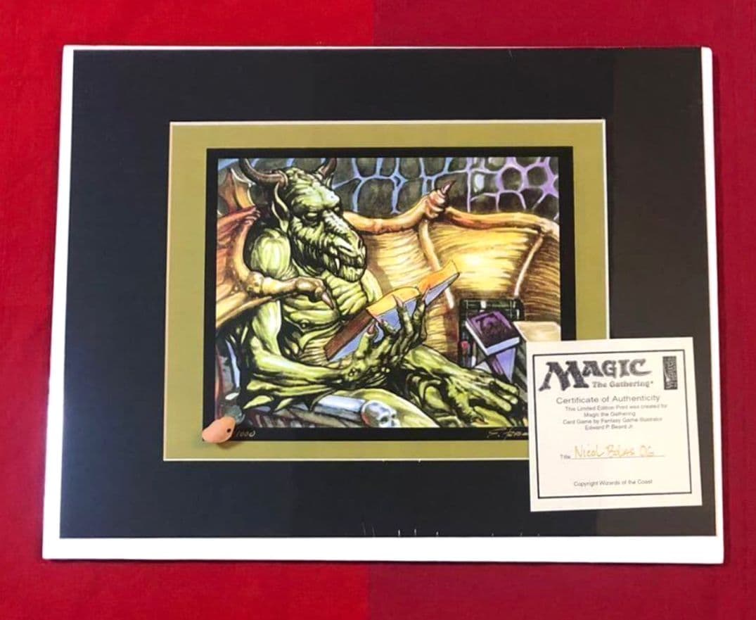ニコルボーラス　アートプリント　Ed Beard Jr. 氏直筆サイン入りMTG ミントモール / MINT GAMES MTG(東日本橋) / 【RVR】【JPN】《龍神