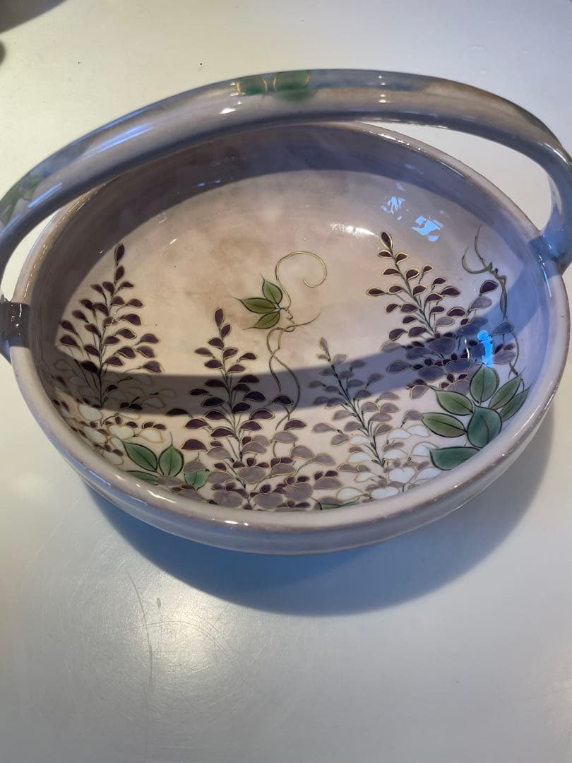 陶葊　陶あん　取手付き器　藤の花 京焼・清水焼窯元 陶あん（とうあん） ～京都の優美の器～ (商品販売)