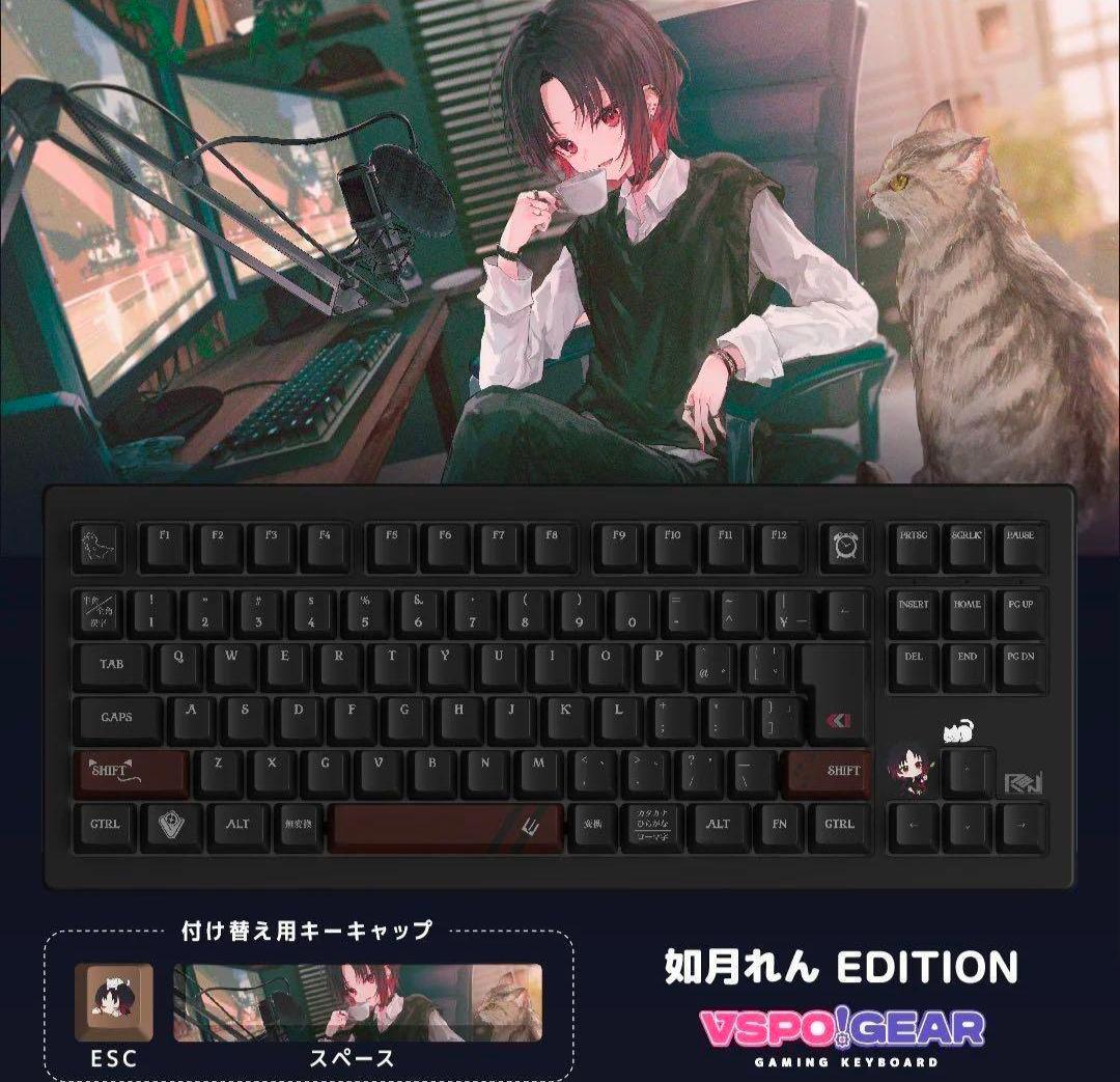 ぶいすぽ　如月れん　キーボード Amazon | VSPO GEAR ゲーミングキーボード 如月れん edition ぶいすぽ