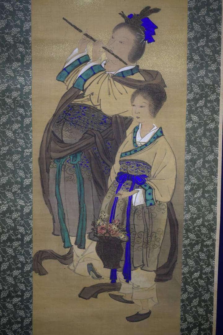 真作/旭山/陳人/美人画/金泥/布袋屋掛軸HH-893 真作/旭山/陳人/美人画/金泥/布袋屋掛軸HH-893 - メルカリ