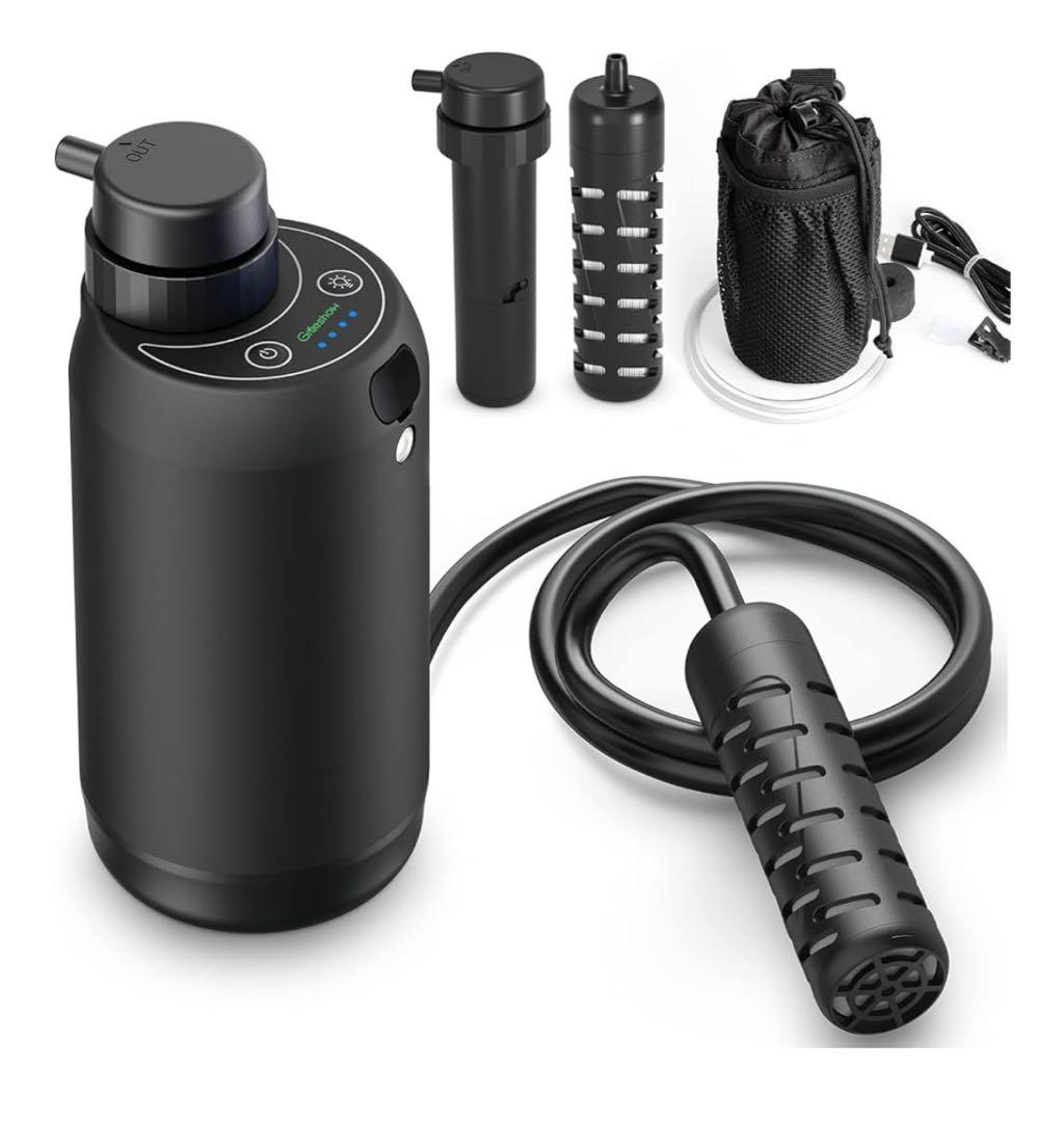 ★期間限定半額【新品未使用】ポータブル浄水器　GS2801 Greeshow Greeshow 携帯浄水器 8000L浄水量 防災・キャンプ・登山に最適 軽量