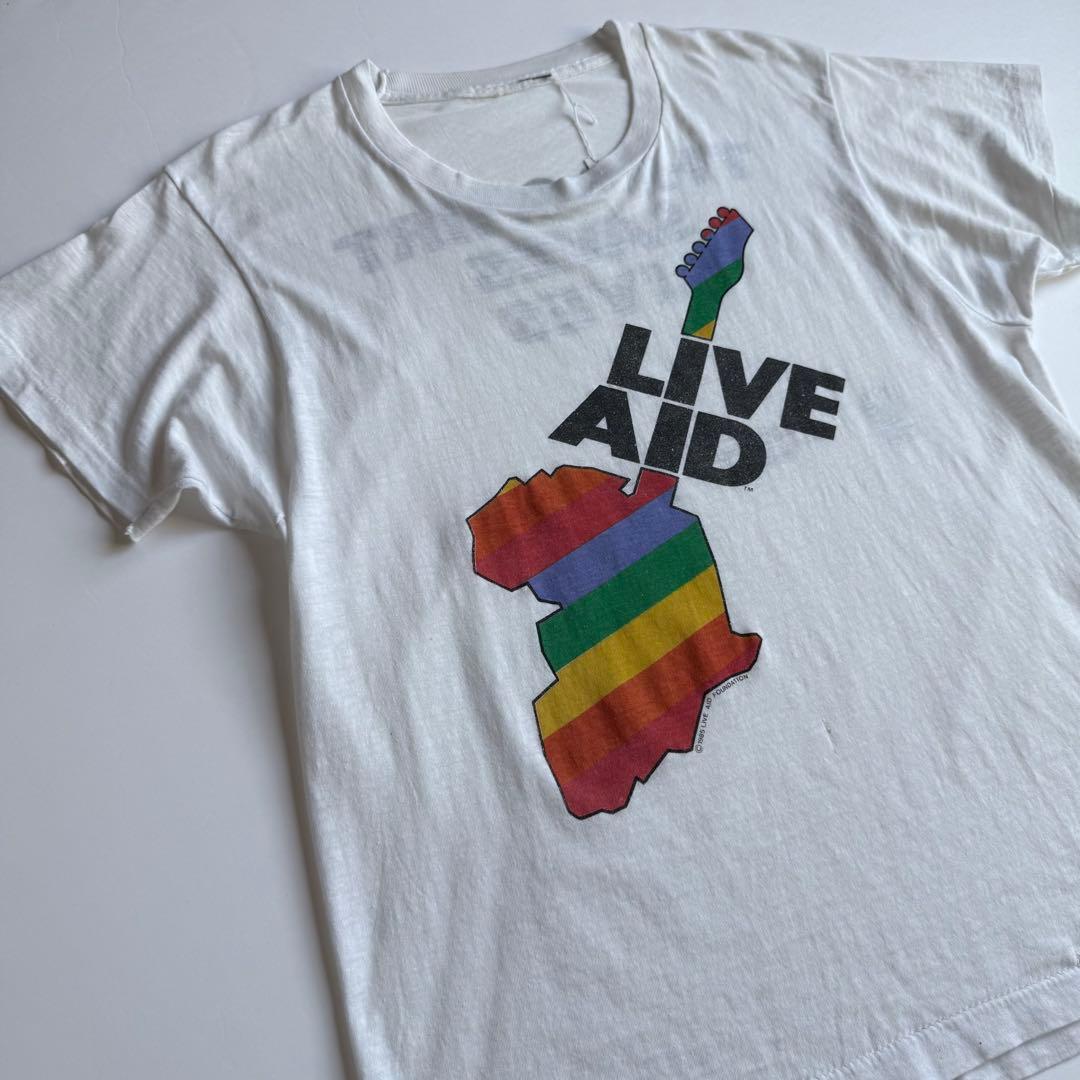 Vintage 80s LIVE AID キムタク着 ライブエイド Tシャツ - メルカリ