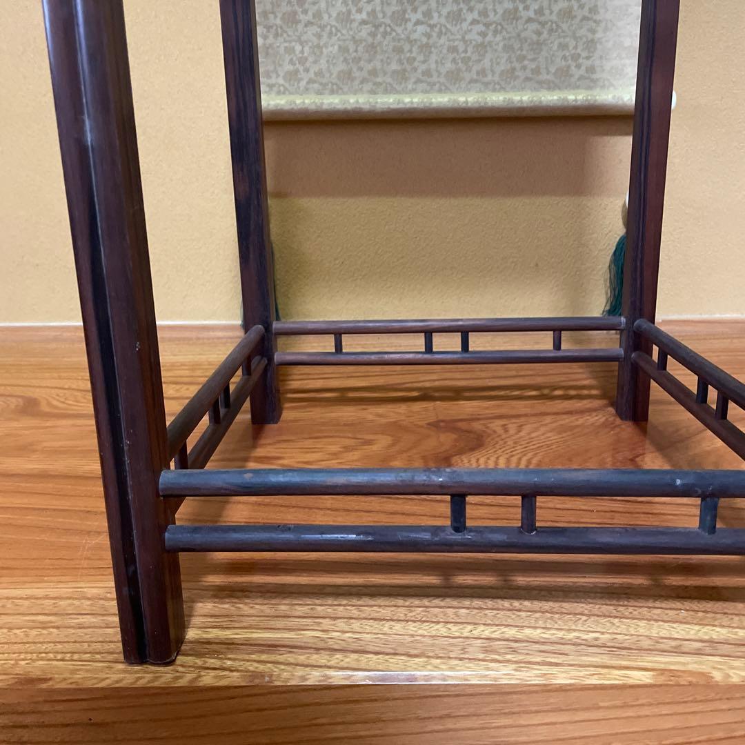 唐木】懸崖1.1尺 盆栽台 黒檀 ビンテージ品 高卓(こうしょく)【訳あり