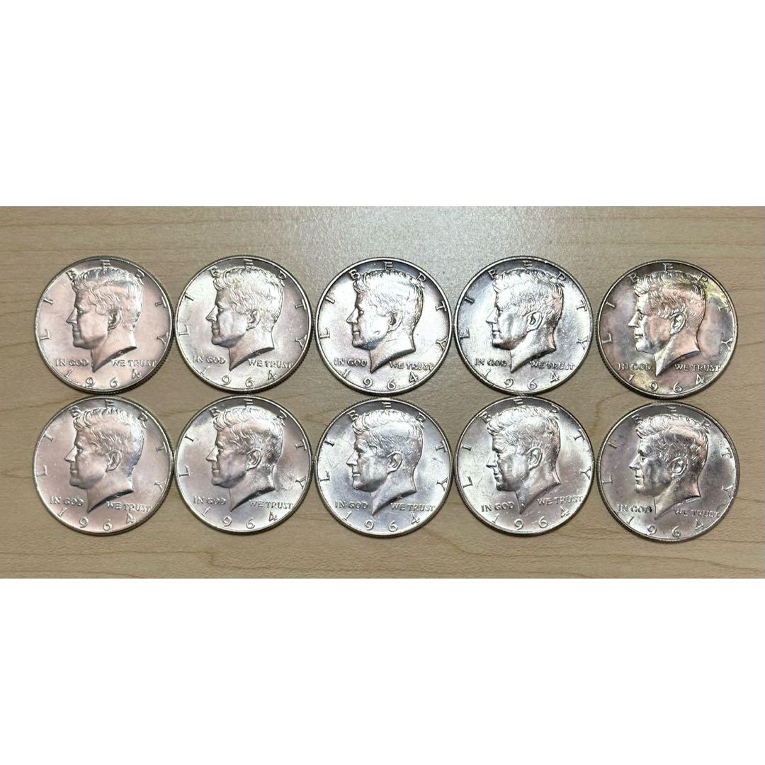 ケネディ ハーフダラー 1964年 10枚 銀貨 シルバー 銀品位90 楽天市場】1972-D ケネディ ハーフダラー BU : 世界の紙幣・金・銀