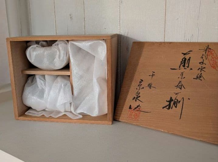 染付山水絵 煎茶器揃 平安京泉作 京焼 清水焼 - メルカリ