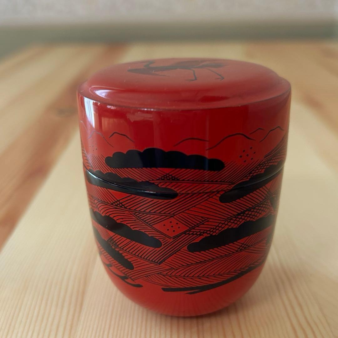 湖彩 山中塗 玄々斎好写 曙棗 漆器 漆芸 茶道具 棗 共箱 - メルカリ