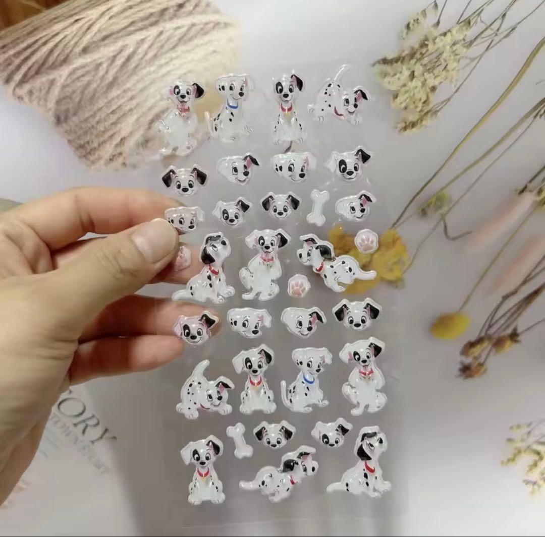 シール ボンボンドロップシール ディズニー 101匹わんちゃん 3D