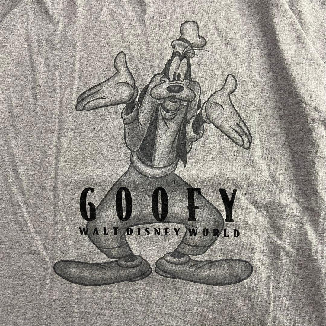 希少✨90s WDW グーフィー ロンT グレー XL ディズニーヴィンテージ