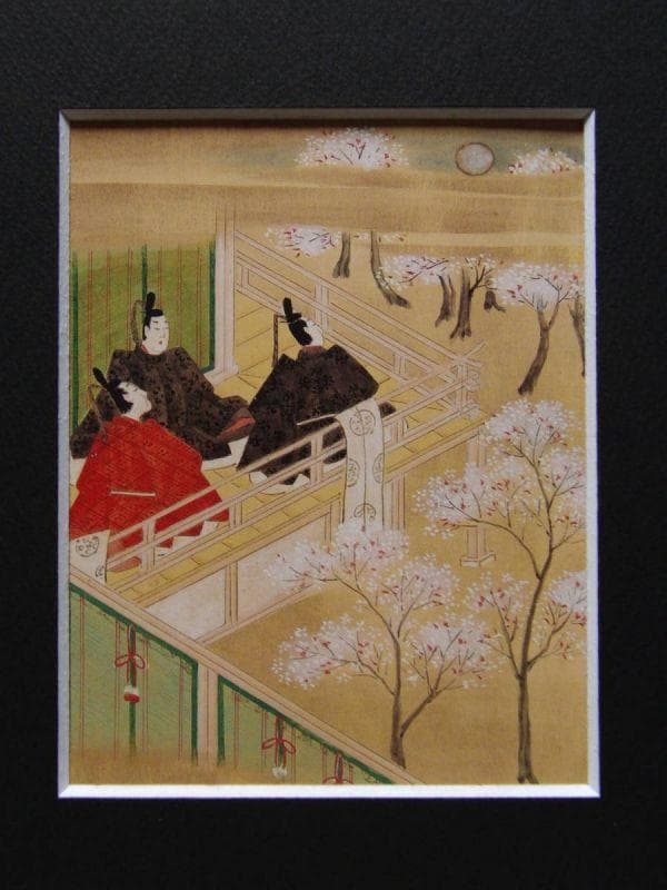 【伊勢物語、第二十九段、春宮女御の御方の花の賀】、希少画集画より 伊勢物語色紙 伝俵屋宗達筆 第六十段 花橘 文化遺産オンライン