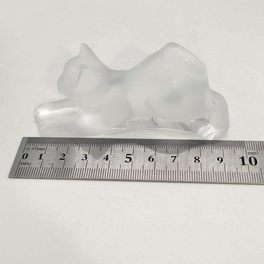 LALIQUE ラリック 伸びする猫 ガラス 置物 オブジェ - メルカリ