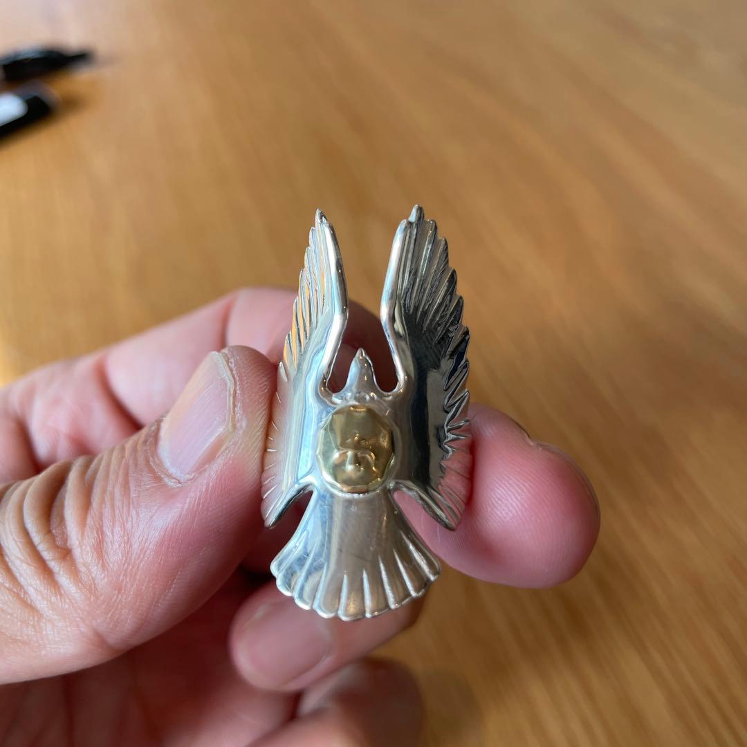 希少 イーグル リング 指輪 アクセサリー ハンドメイド ノーブランド アメカジ イーグルデザインリング シルバーリング インディアンジュエリー