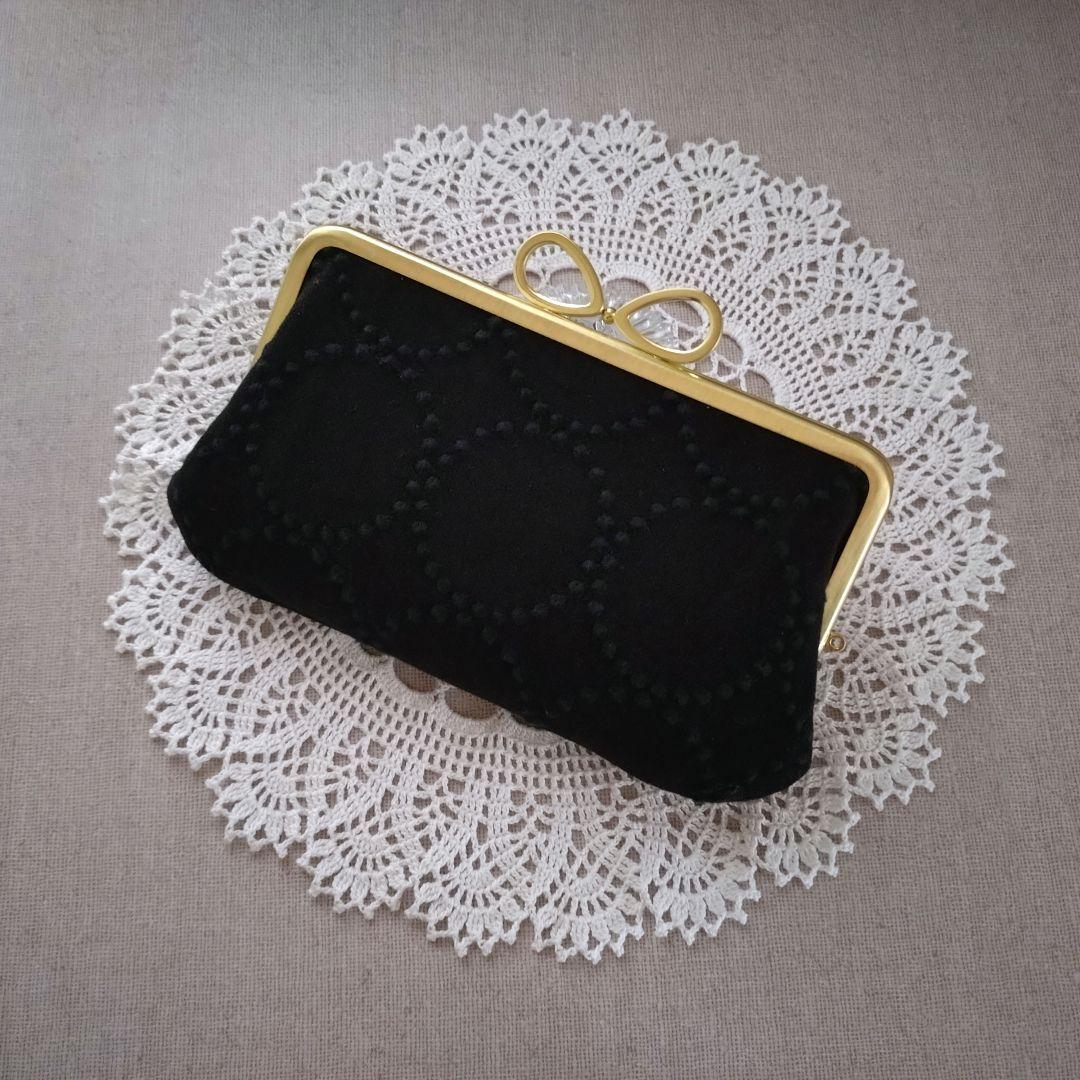 1256 ミナペルホネン dop tambourine 親子がま口 長財布 □リバティ×ミナペルホネンの親子がま口長財布・スリーピングローズ