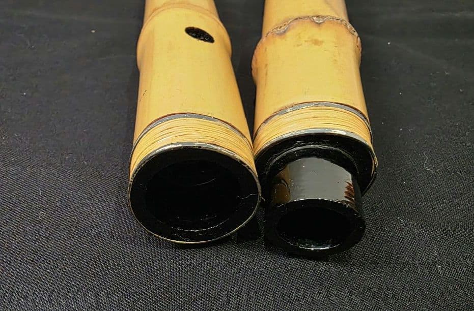 D007 和楽器 尺八 松朋 全長約54.5cm 一尺八寸管 竹製 伝統工芸品 楽器