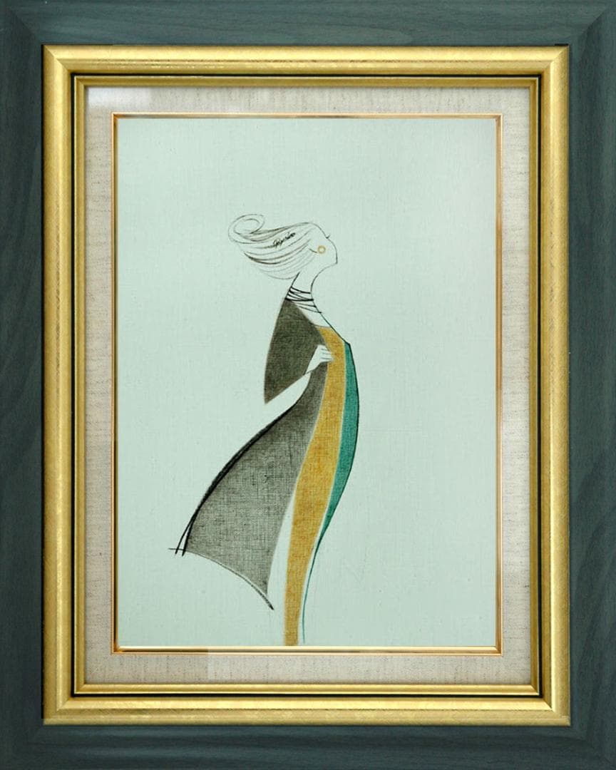 油絵 菅家令子 絵 絵画 インテリアF4-080814 人物 女性像 - メルカリ