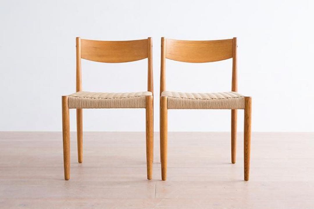 北欧家具haluta Poul.M.Volther ダイニングチェア 2脚セット