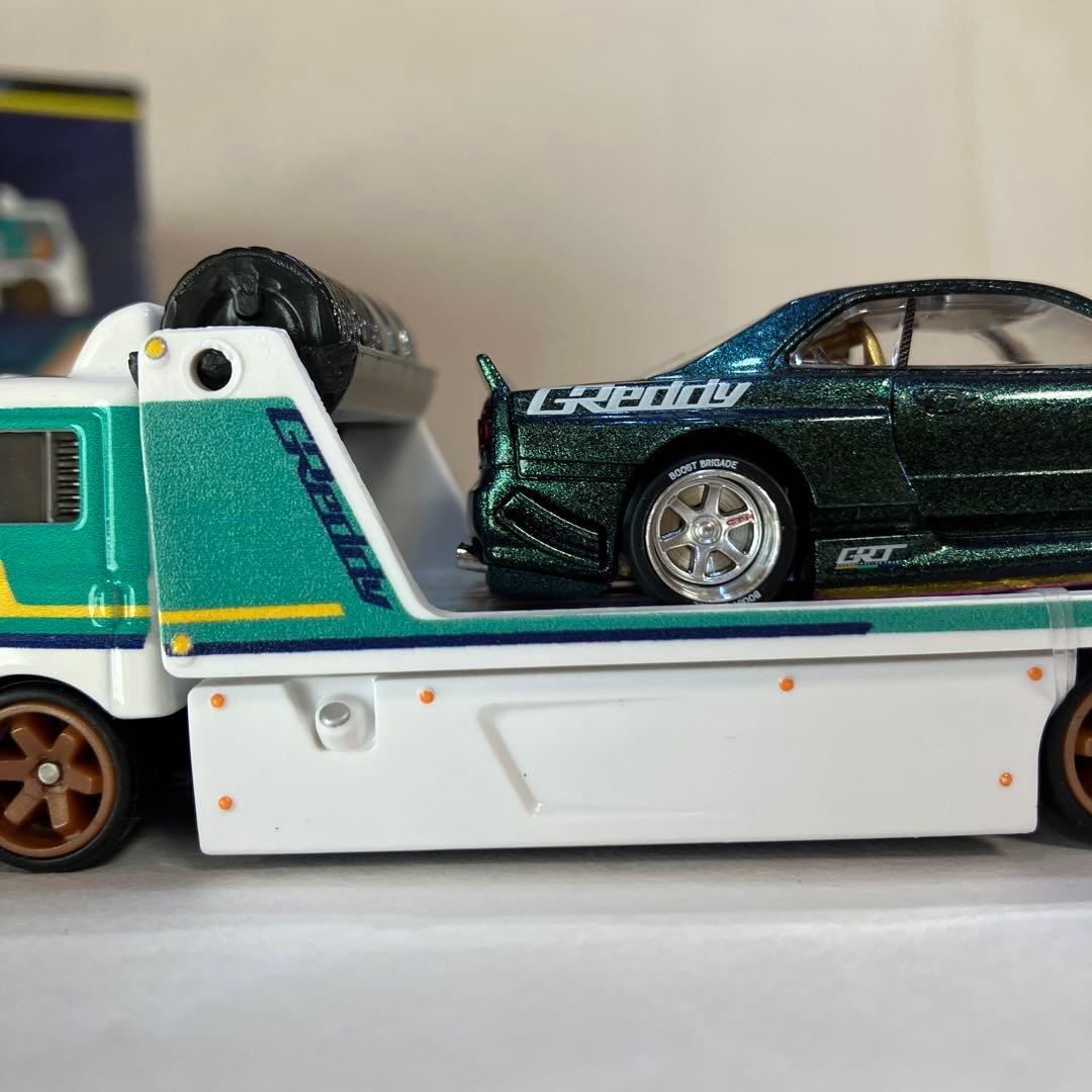 MINI GT☆街道ハウス／ホットウィール ⭐️グレッティ日産34R／積載車