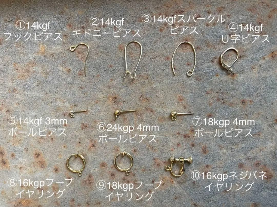 《のほほん様》フォッシルコーラルレクタングル&アイアゲート＊ピアスorイヤリング