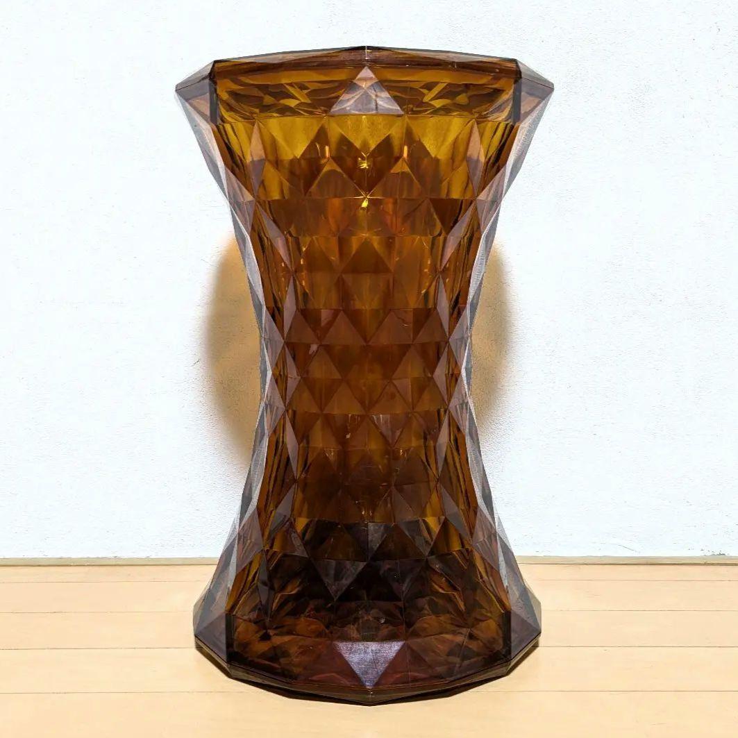 Kartell STONE カルテル ストーン スツール アンバー 1 Stone/ストーン スツール クローム ［Kartell・カルテル／デザイン