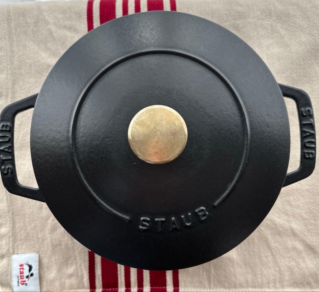 の*ん様 Staub ストウブ Wa-NABE (ワナベ) 18cm鍋 ブラック 楽天市場】ストウブ ワナベ 18の通販