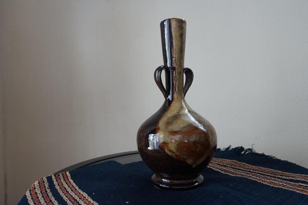 223 花瓶　笹耳付　膳所焼き SOUVENIR 楽天市場】宝袋ねずみ付花瓶 16号 （信楽焼き・花瓶・花入れ・花器・壺