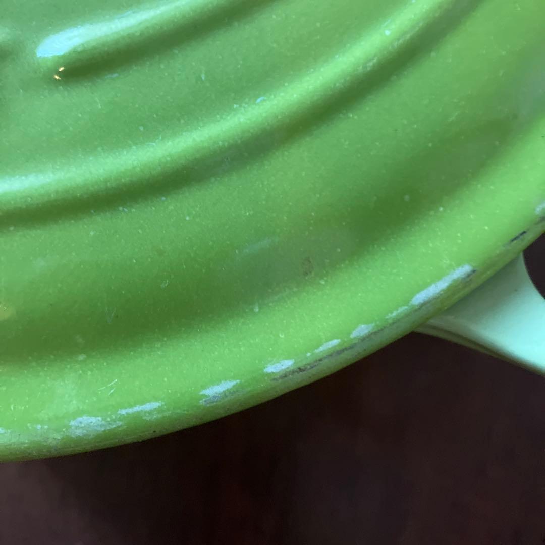 LE CREUSET ミルクパン・ホーロー鍋 グリーン 24cm 中古 保管品 ミルク