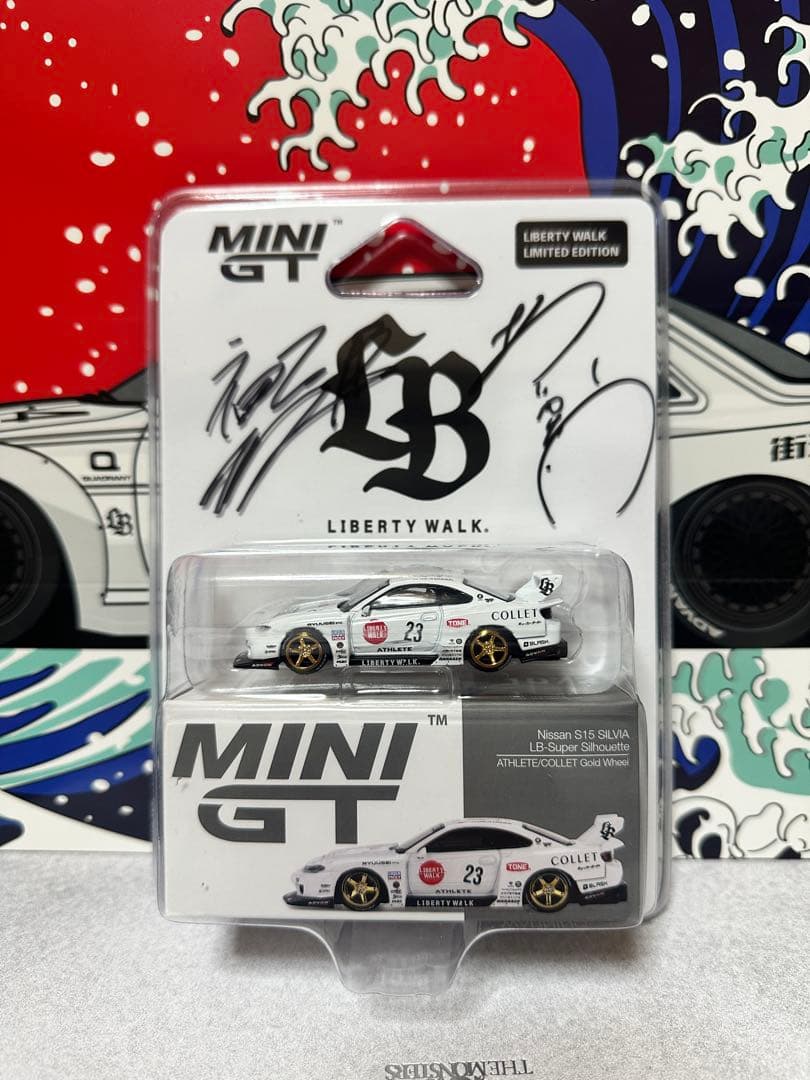 Liberty Walk Osaka S15 ミニカー サイン入り LB-Super Silhouette S15 SILVIA @autofinesse LIBERTY WALK® SHOP