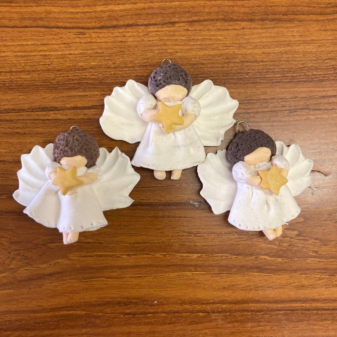 ハンドメイド 天使3セット 軽い 紙粘土 - メルカリ