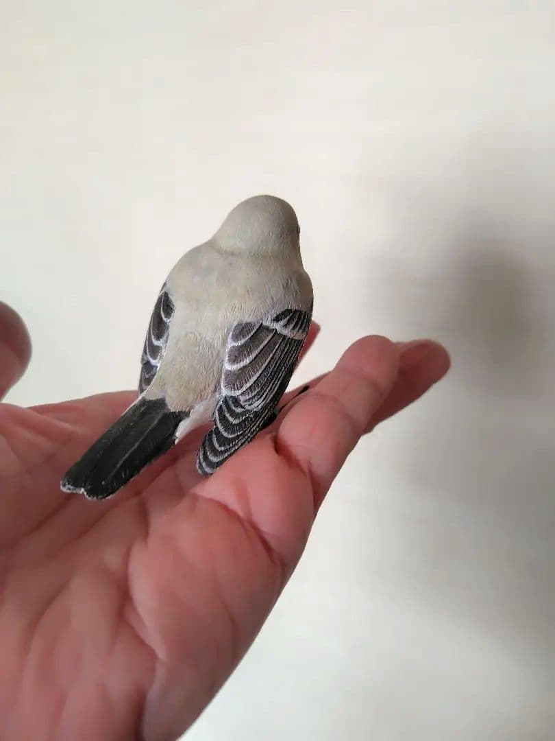 小さなバードカービング ニシオジロビタキ 野鳥 木彫り - メルカリ