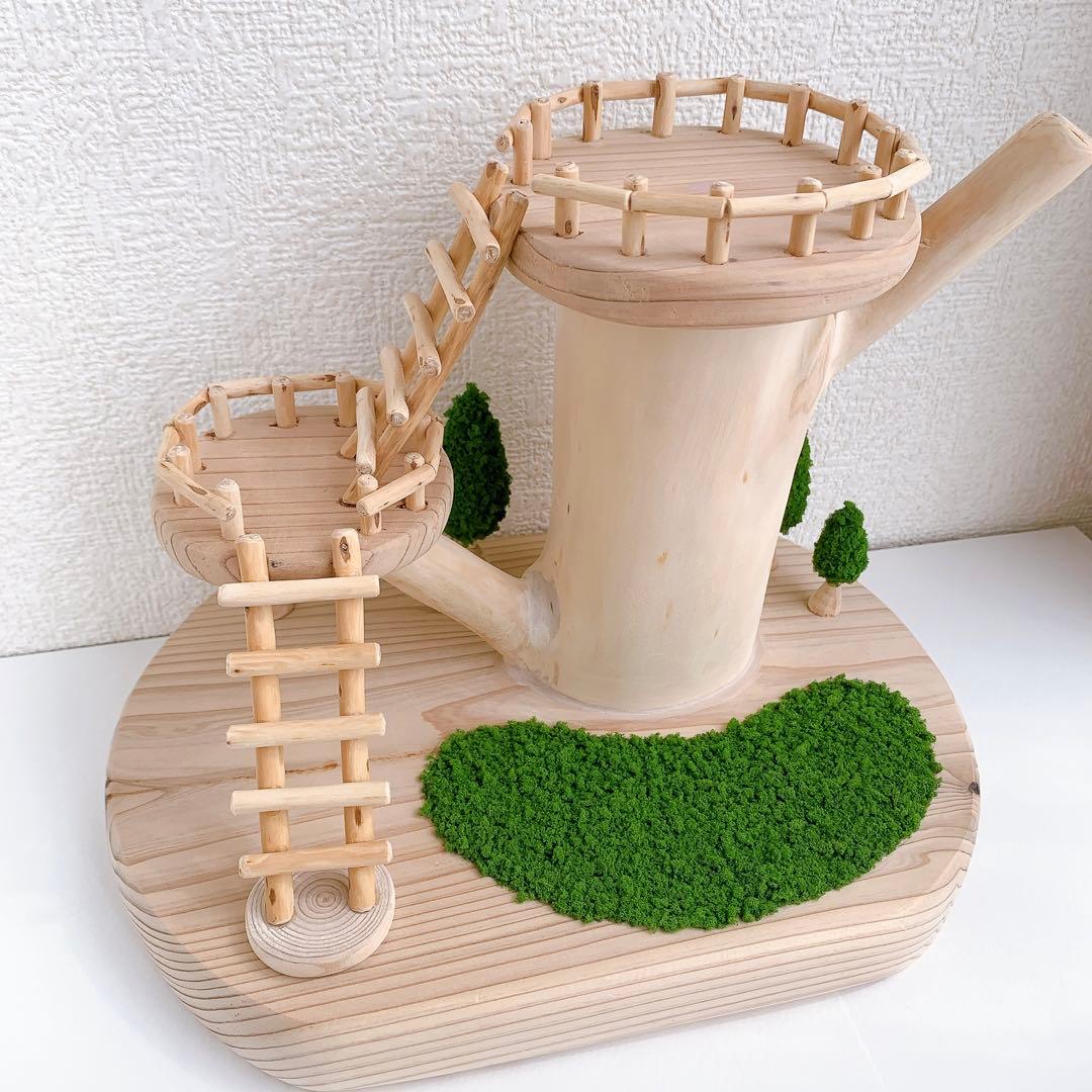木製 ツリーハウス 白木